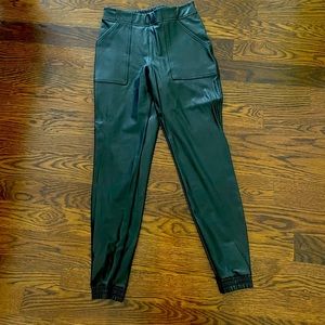 Spanx faux leather joggers (no tags but never been worn)
